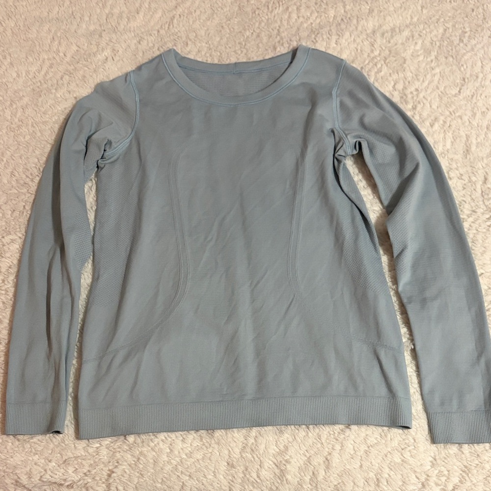 Women's Light Blue Long Sleeve lululemon Top